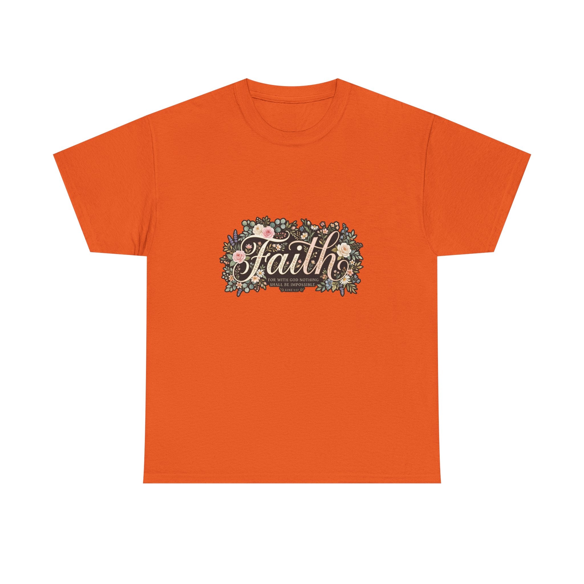 Faith Floral T-Shirt — Inspirational Christian Tee