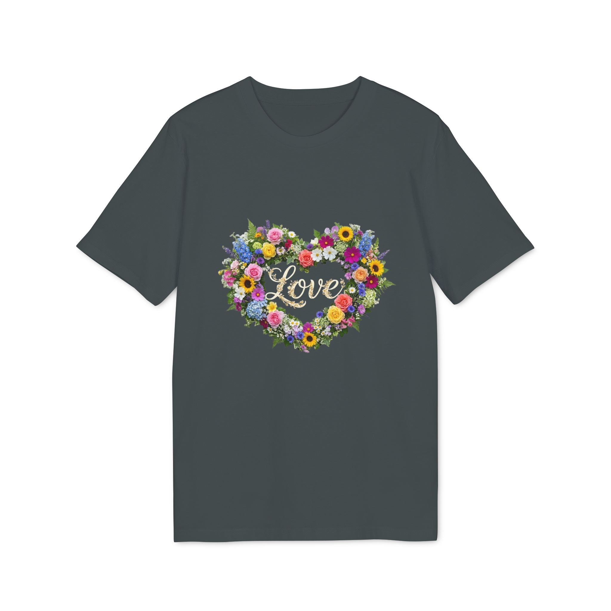 Floral Heart Love T-shirt | Flower Bouquet Heart Tee