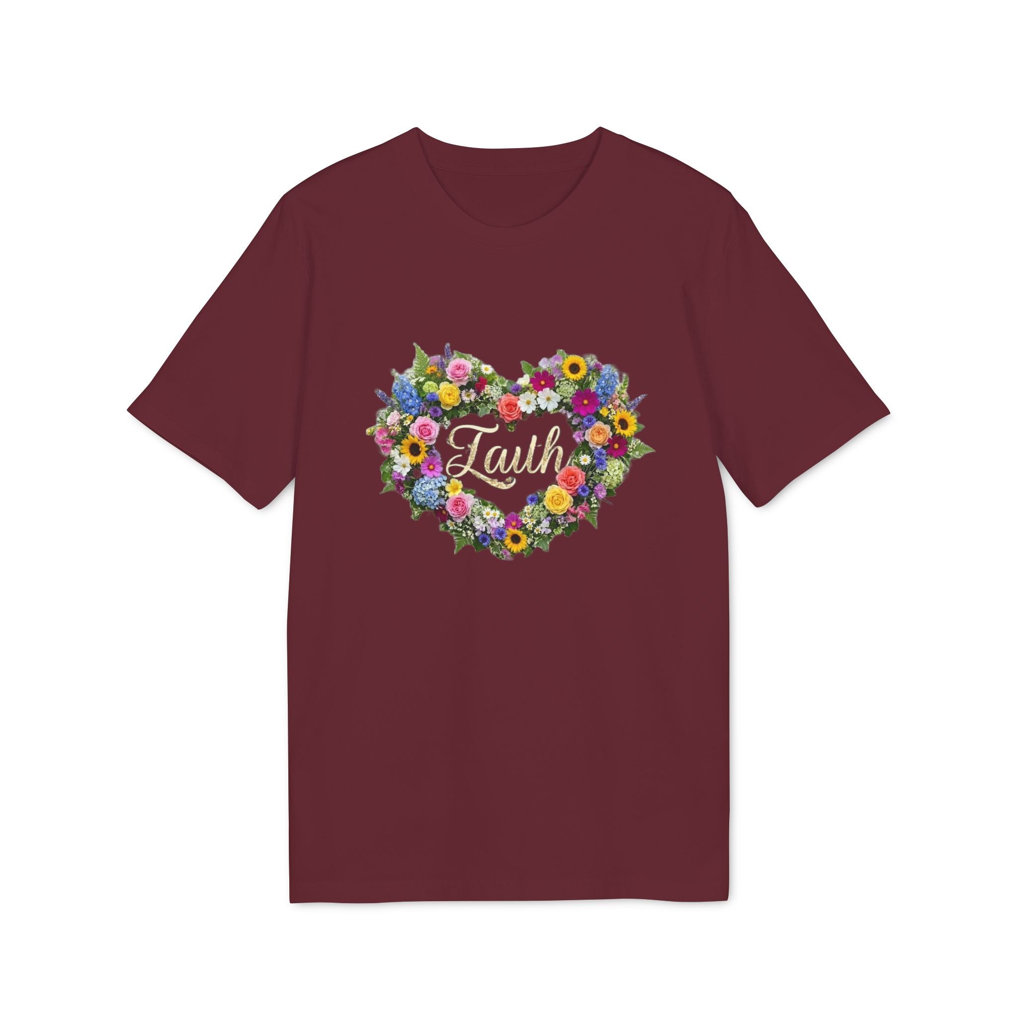 Faith floral heart T-Shirt | Faith shirt