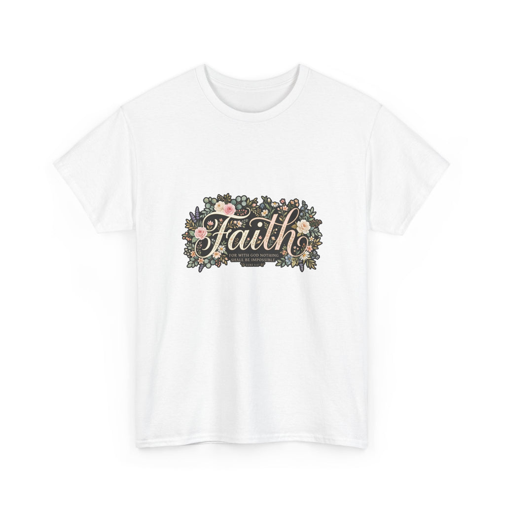 Faith Floral T-Shirt — Inspirational Christian Tee