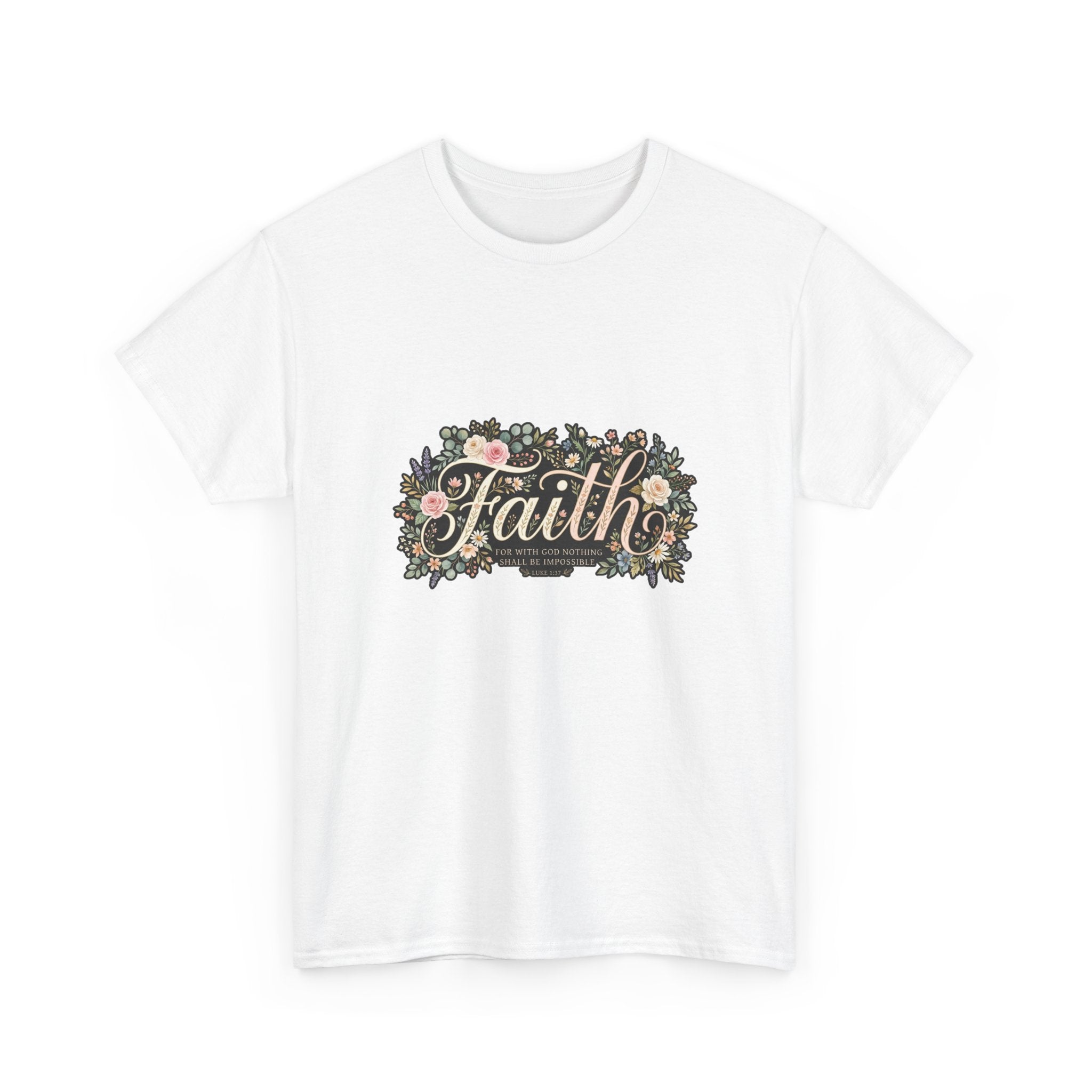 Faith Floral T-Shirt — Inspirational Christian Tee