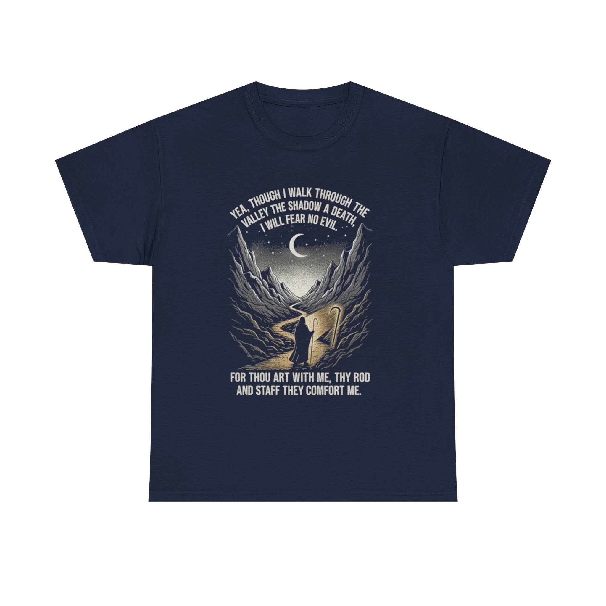 Christian Psalm 23 T-Shirt - 'Yea Though I Walk' Tee