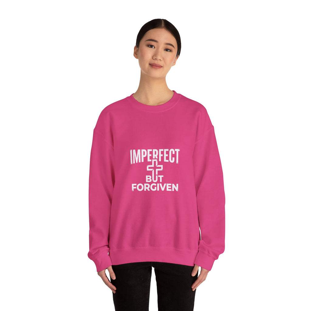 Imperfect But Forgiven sweatshirt | Christian faith cross crewneck