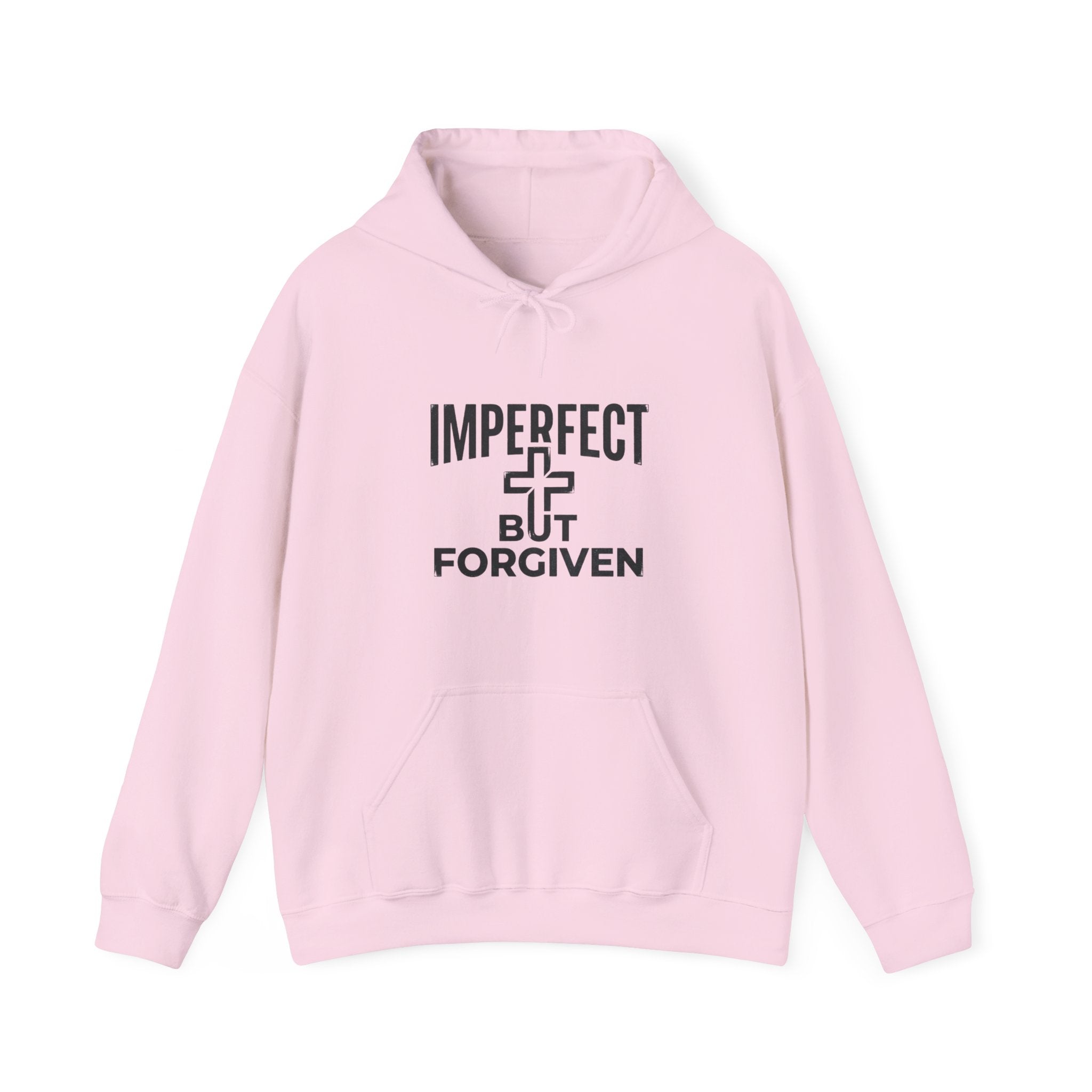 Imperfect But Forgiven Hoodie | Christian Cross Faith Sweatshirt