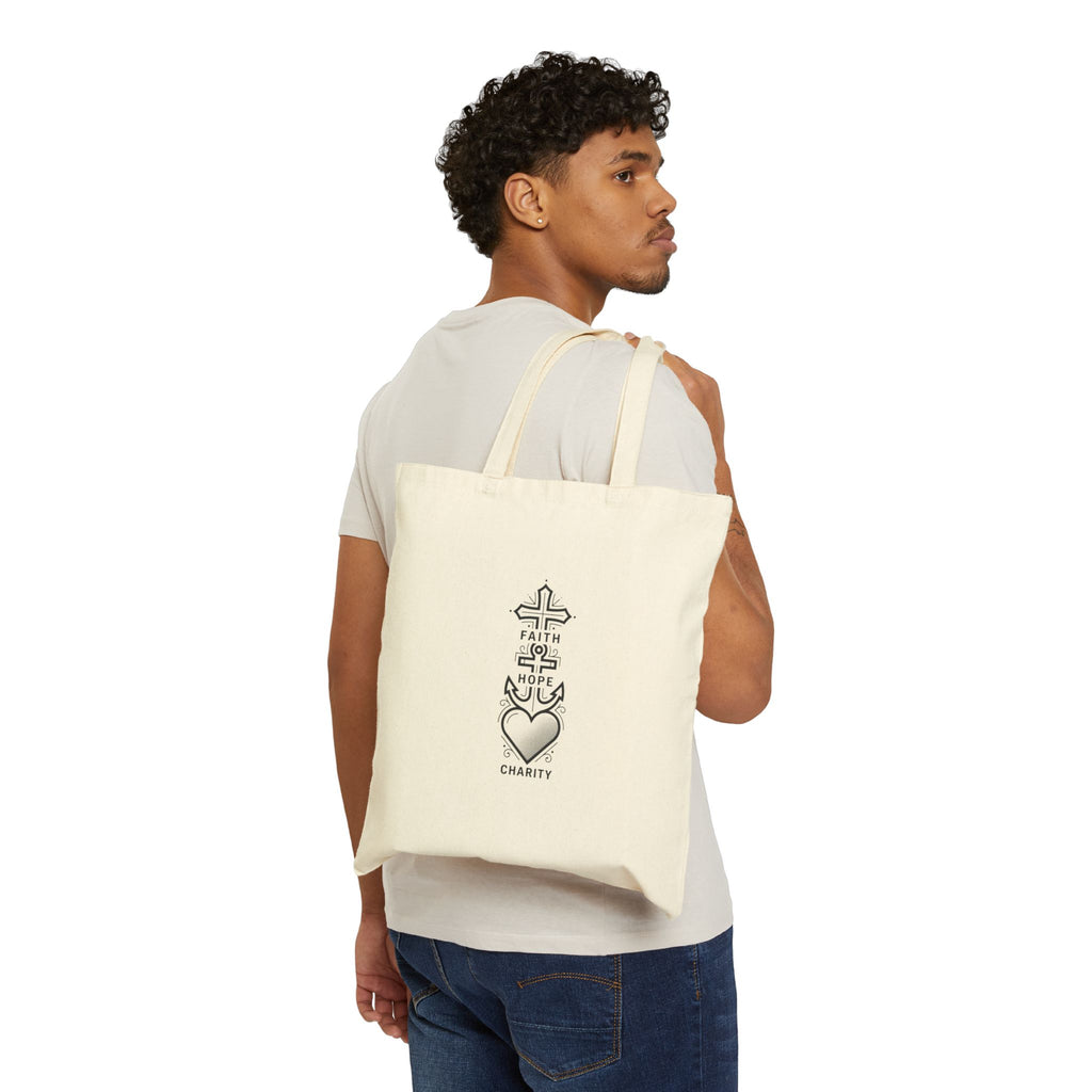 Faith Hope Charity Canvas Tote Bag – Eco Shopper