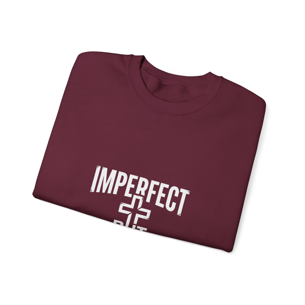 Imperfect But Forgiven sweatshirt | Christian faith cross crewneck