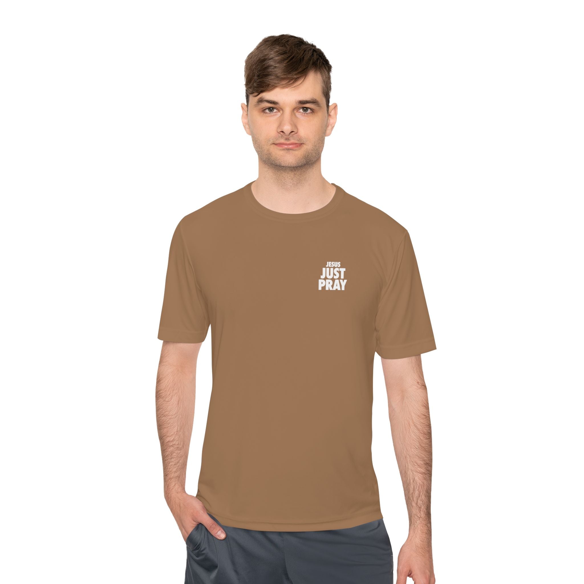 Moisture-Wicking Tee — Minimal "Just Play" Athletic Shirt