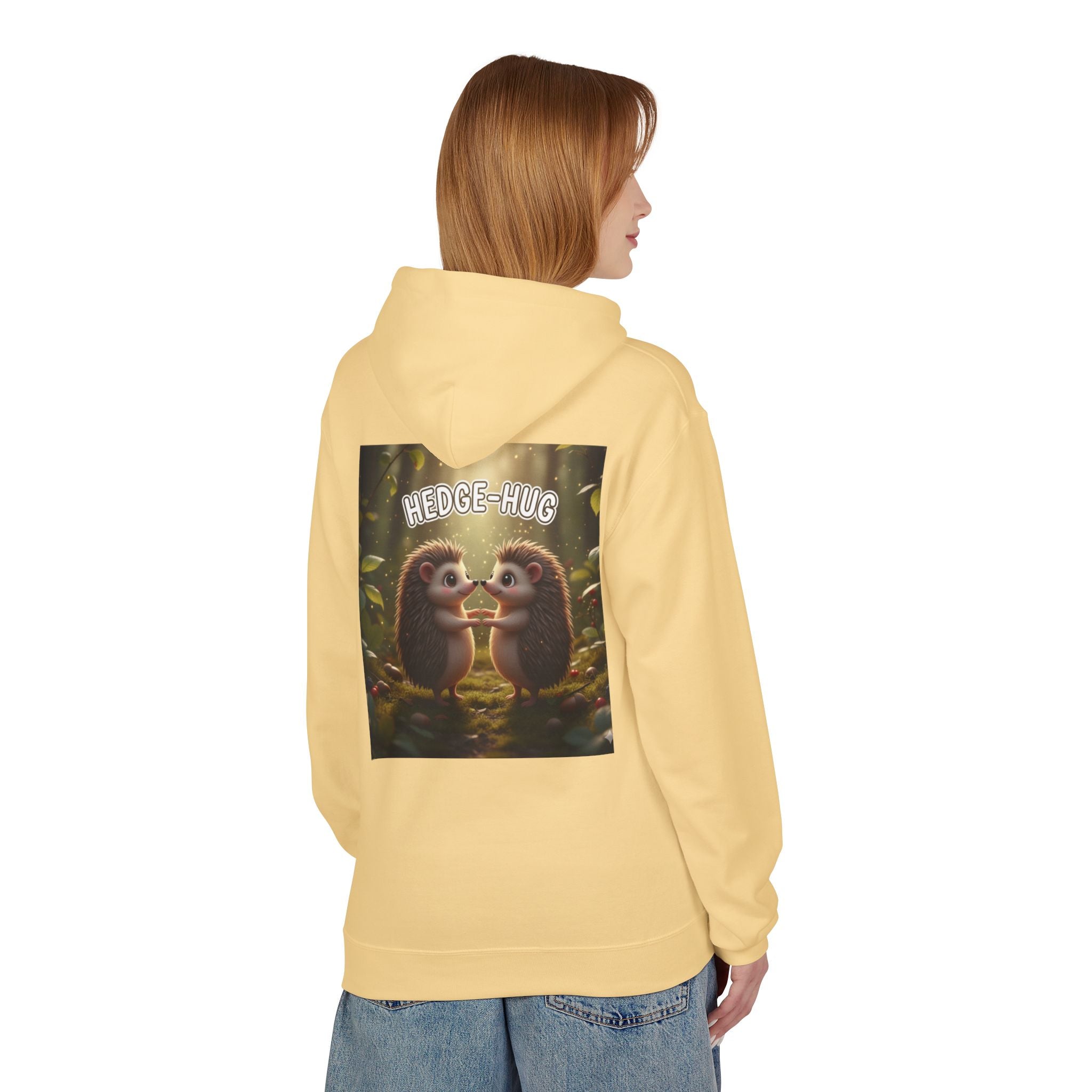 Hedge Hug Hedgehogs Hoodie | Cute Animal Woodland Illustration