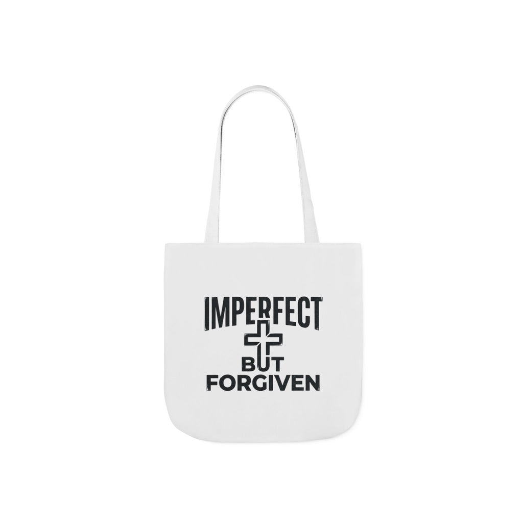 Imperfect But Forgiven Tote Bag | Canvas Christian Cross Scripture