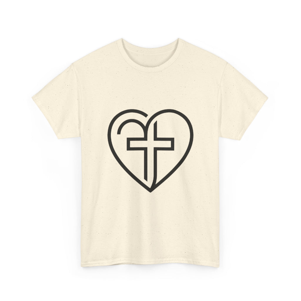 Christian Heart Tee — Cross Inside Heart Faith T‑Shirt