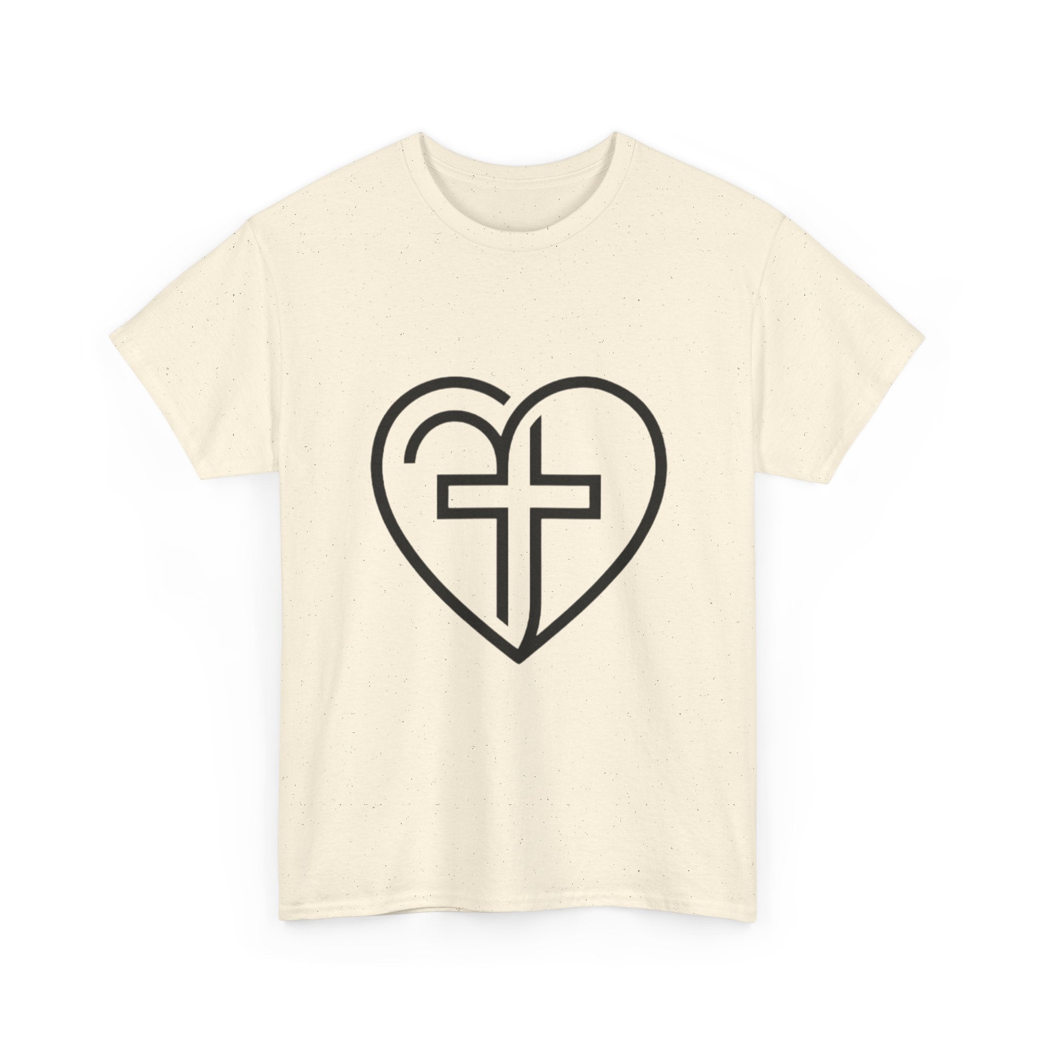 Christian Heart Tee — Cross Inside Heart Faith T‑Shirt