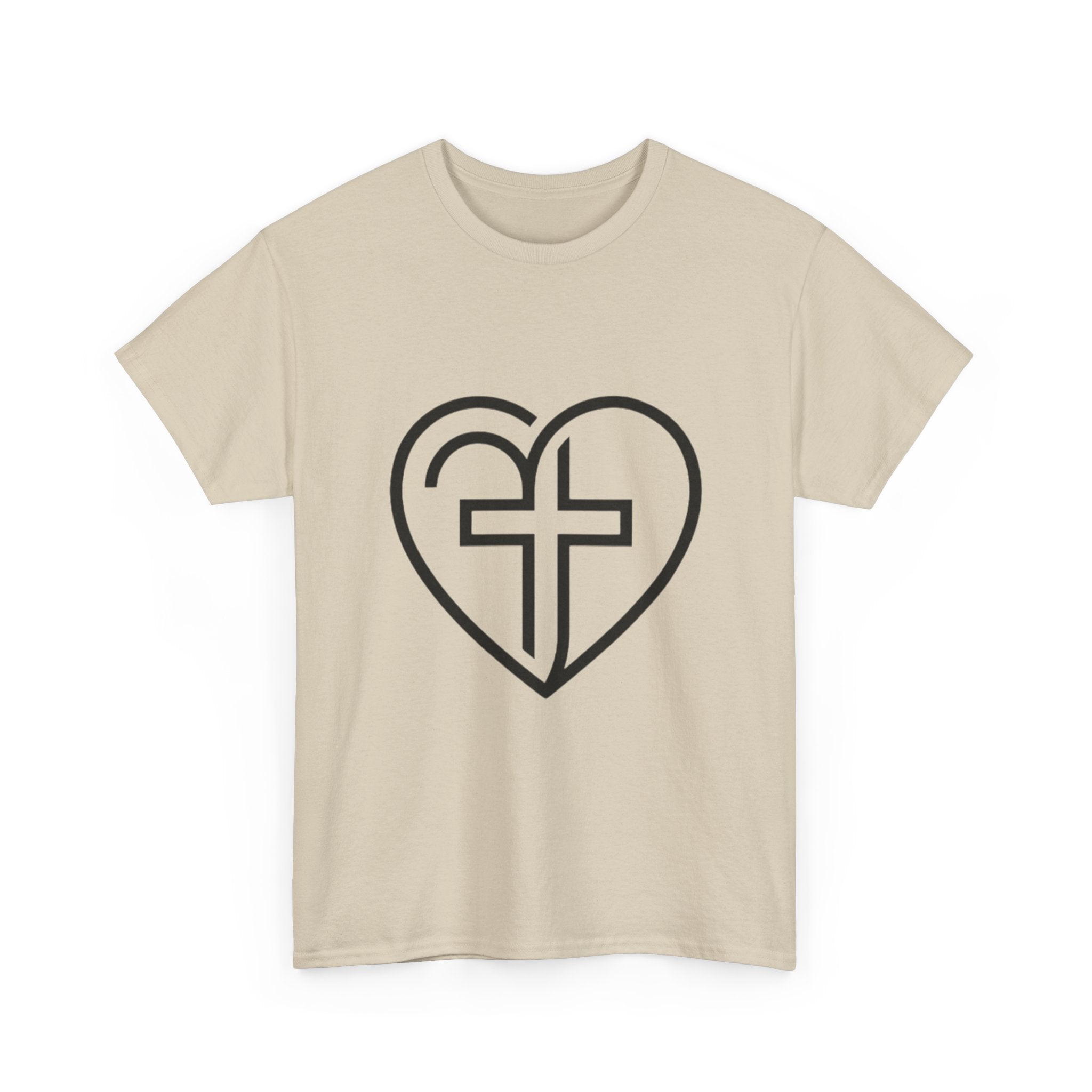 Christian Heart Tee — Cross Inside Heart Faith T‑Shirt