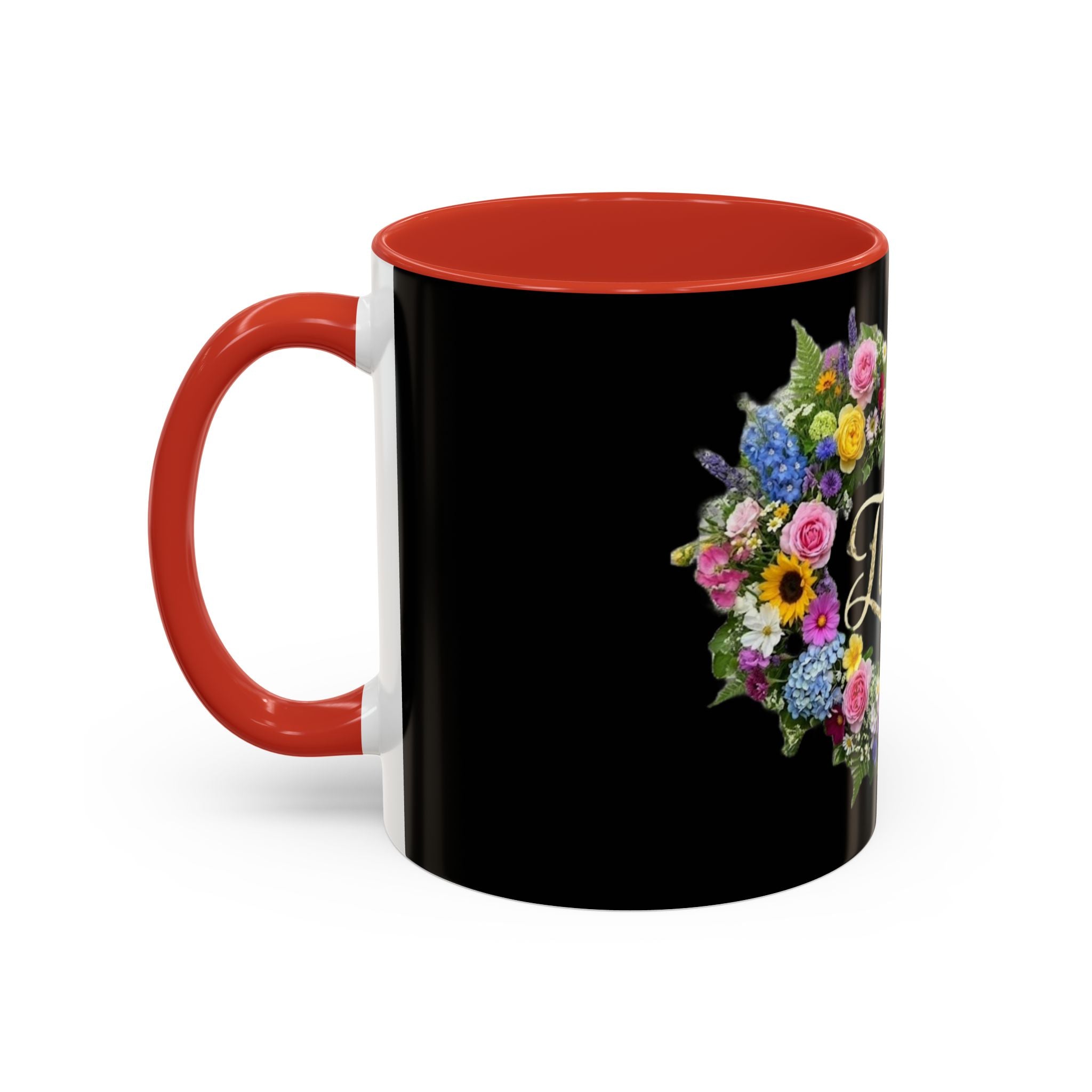 Floral Heart 'Faith' Mug | Accent Coffee Mug 11oz or 15oz