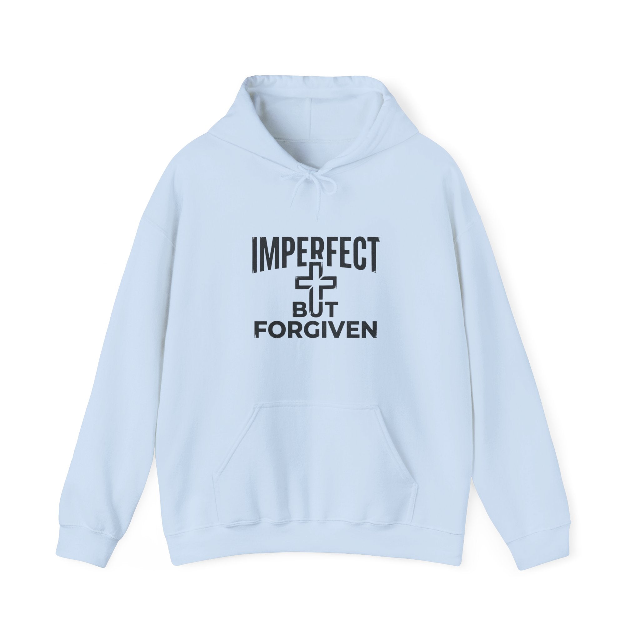 Imperfect But Forgiven Hoodie | Christian Cross Faith Sweatshirt
