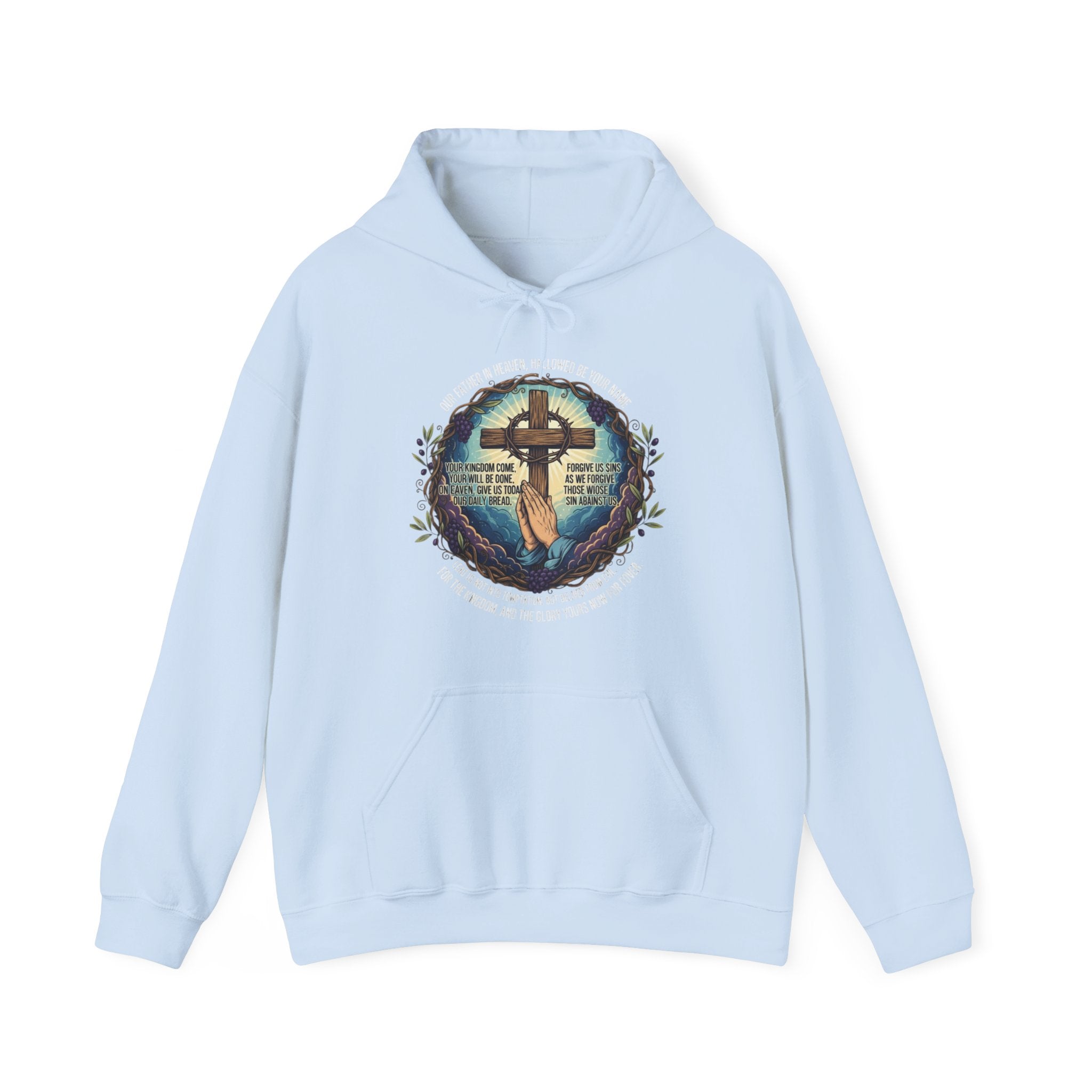 Christian Hoodie — Cross Design with Bible Verse (Faith-Inspired Pullover)