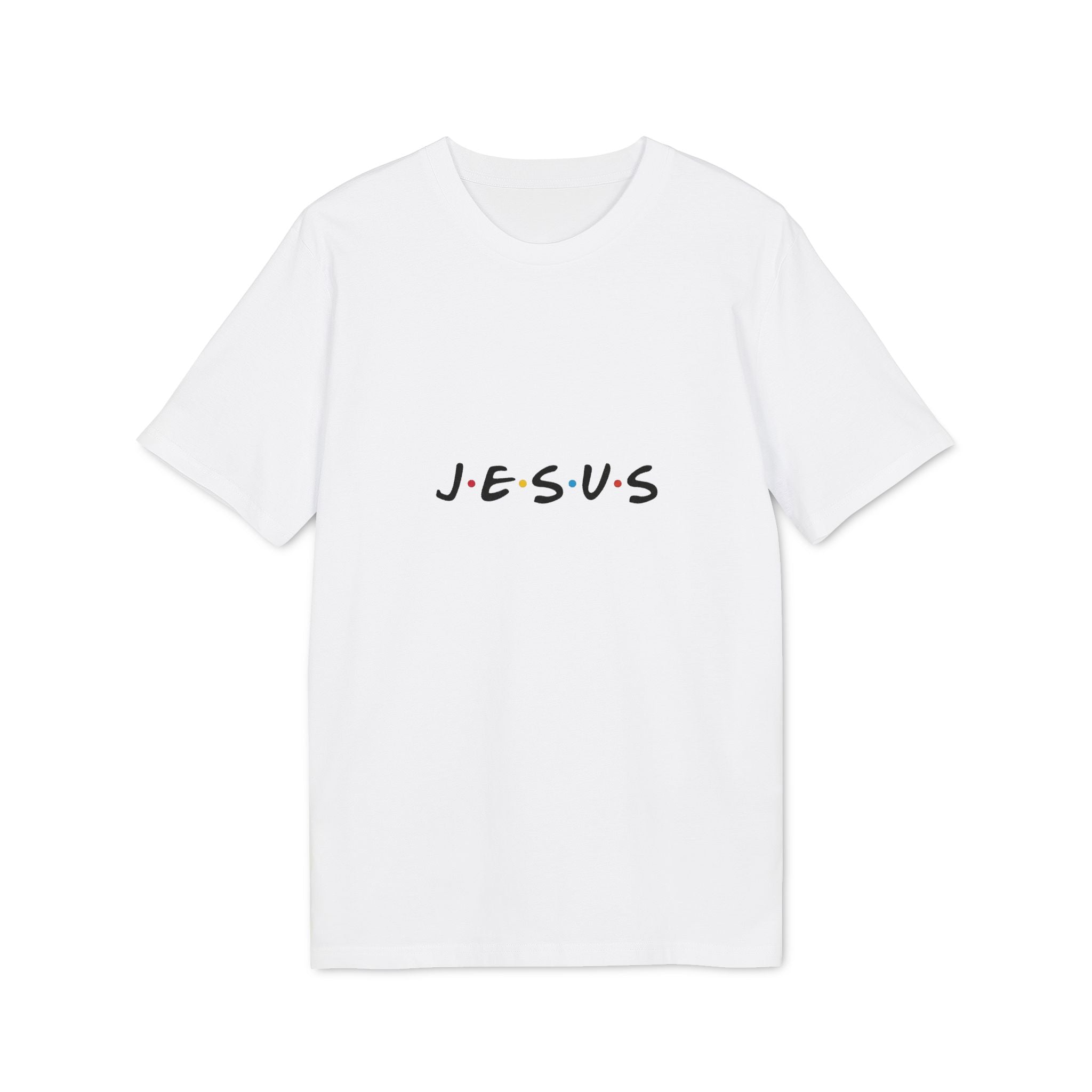 Jesus Graphic T-Shirt — Minimal Faith Tee with Colorful Dots