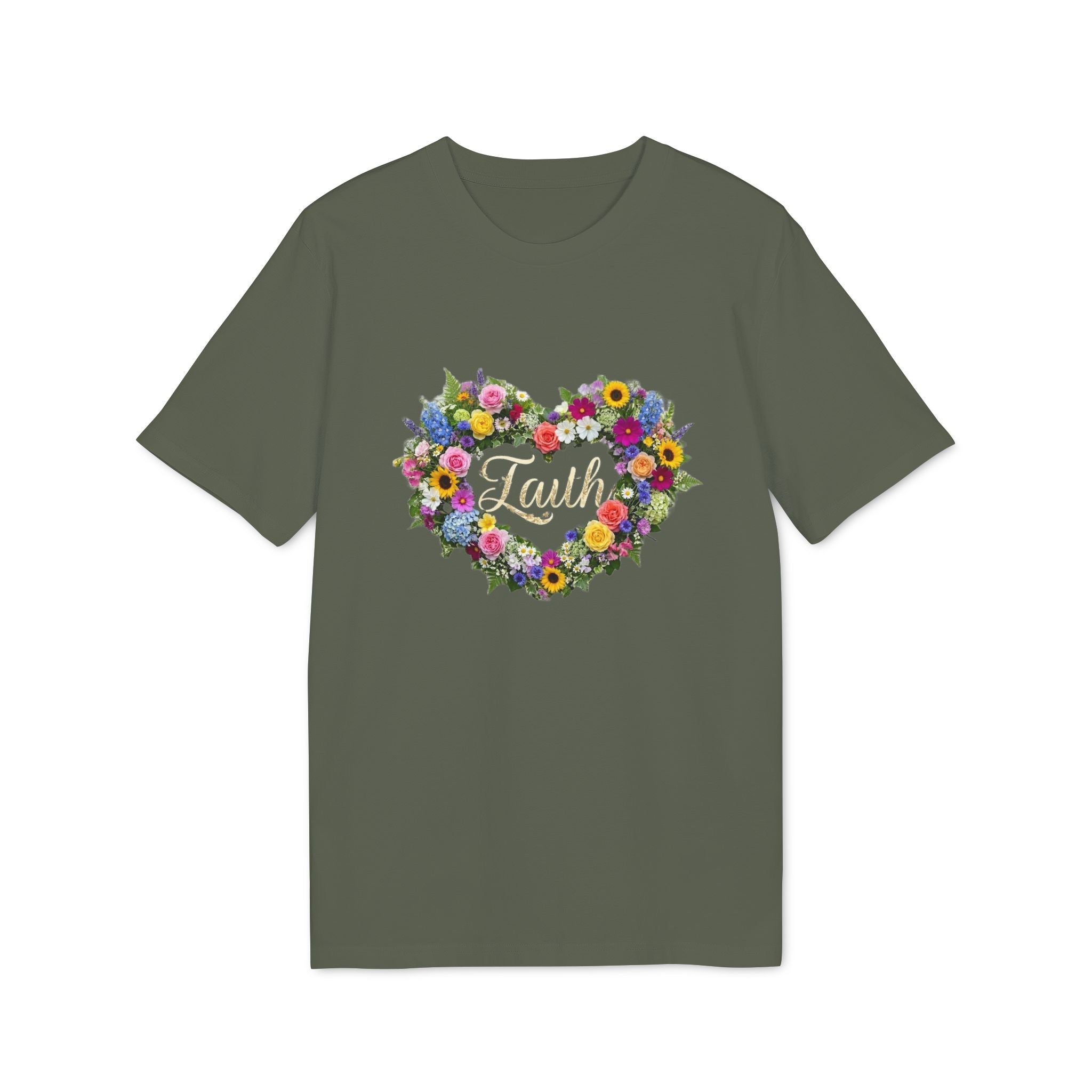 Faith floral heart T-Shirt | Faith shirt