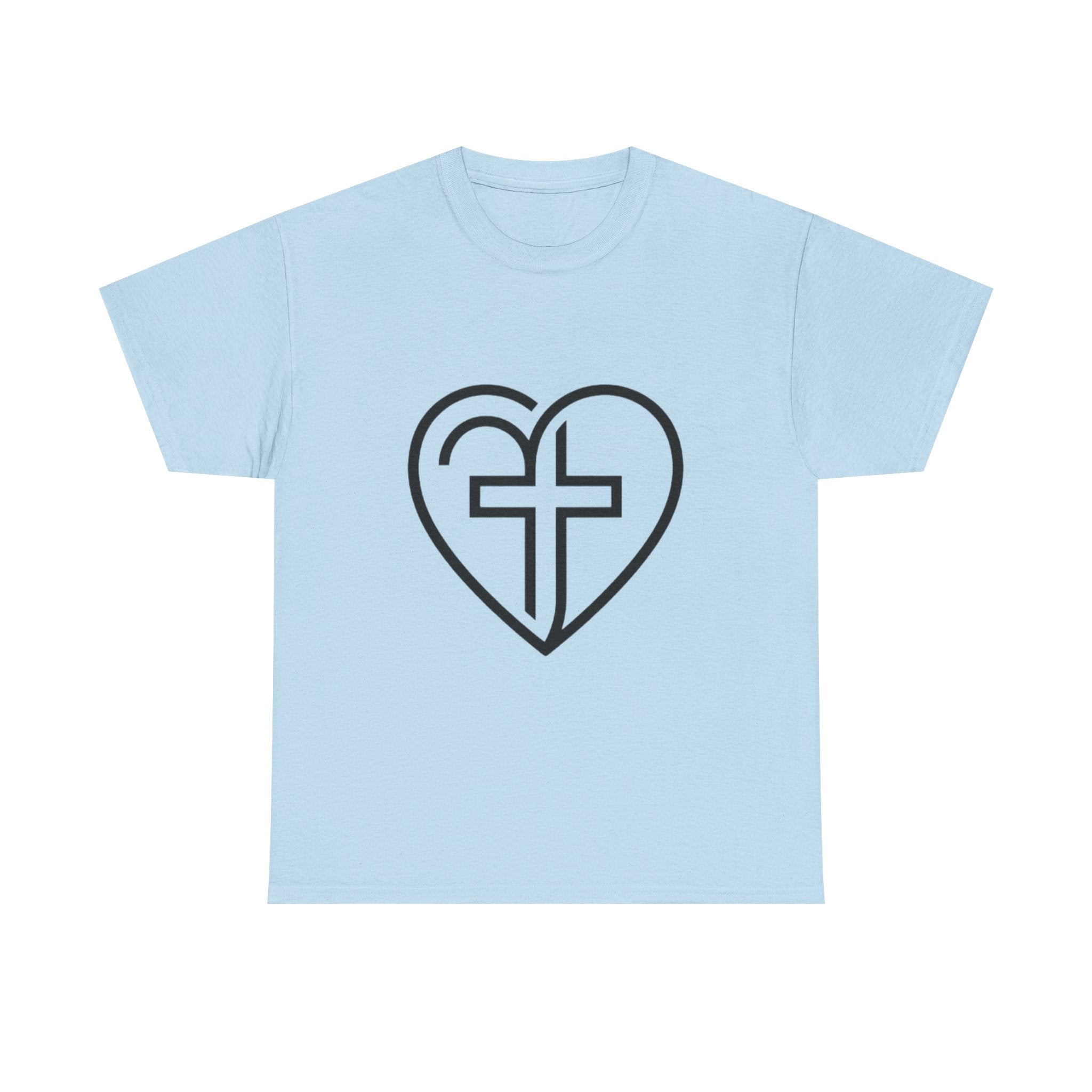 Christian Heart Tee — Cross Inside Heart Faith T‑Shirt