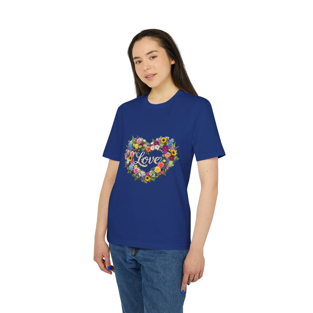 Floral Heart Love T-shirt | Flower Bouquet Heart Tee