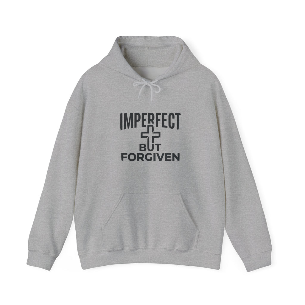 Imperfect But Forgiven Hoodie | Christian Cross Faith Sweatshirt