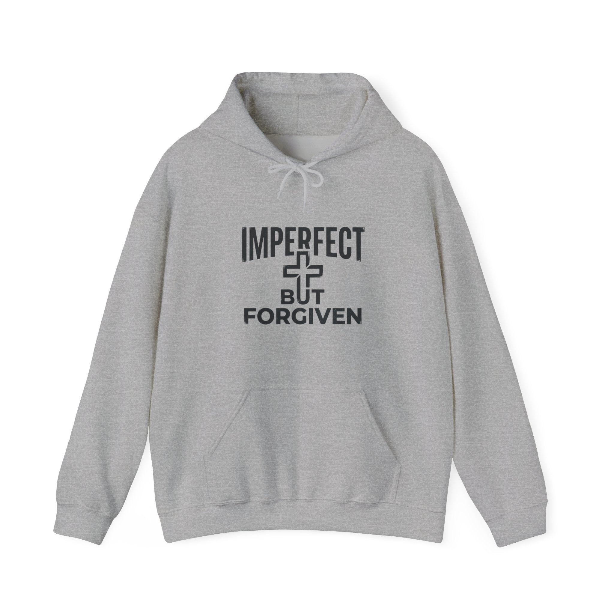 Imperfect But Forgiven Hoodie | Christian Cross Faith Sweatshirt