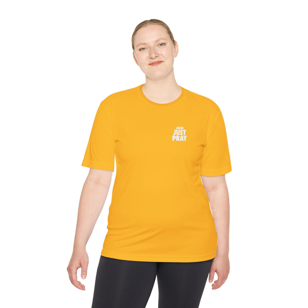 Moisture-Wicking Tee — Minimal "Just Play" Athletic Shirt