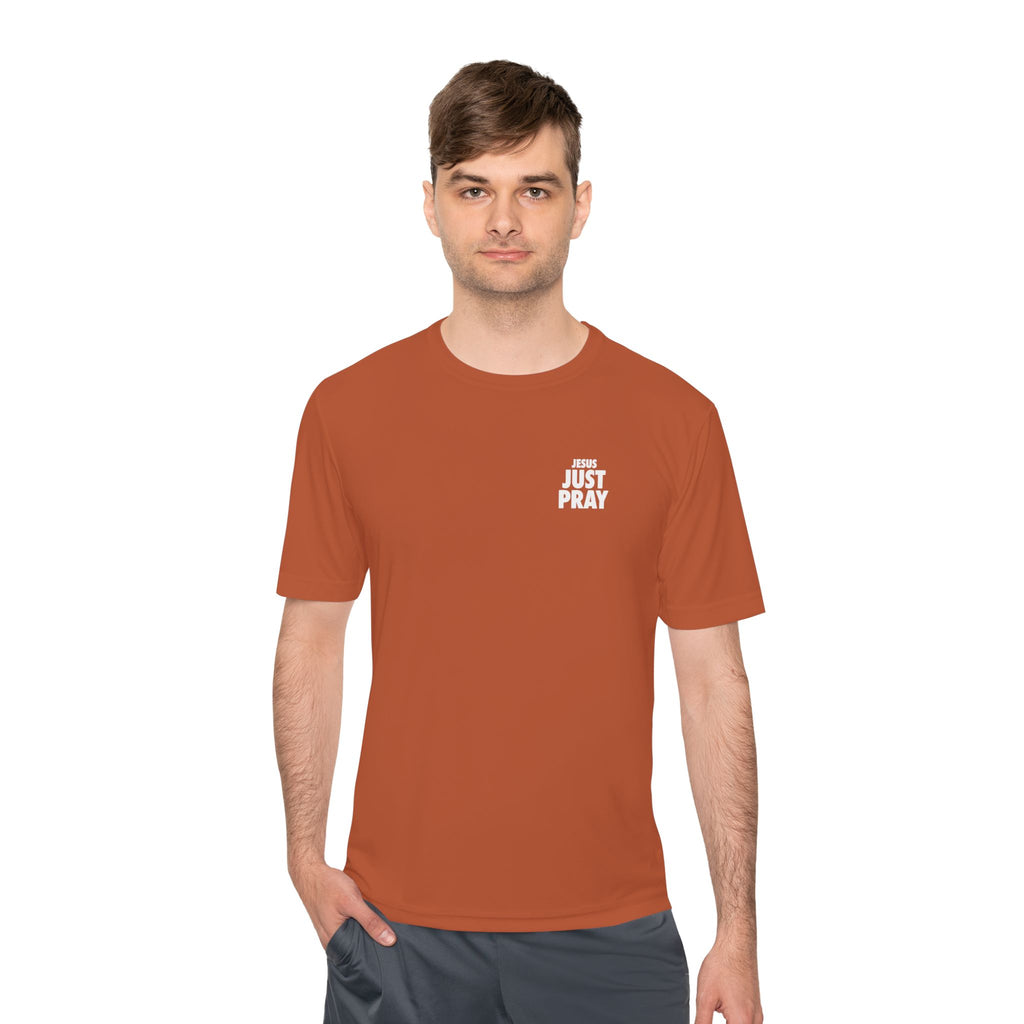 Moisture-Wicking Tee — Minimal "Just Play" Athletic Shirt