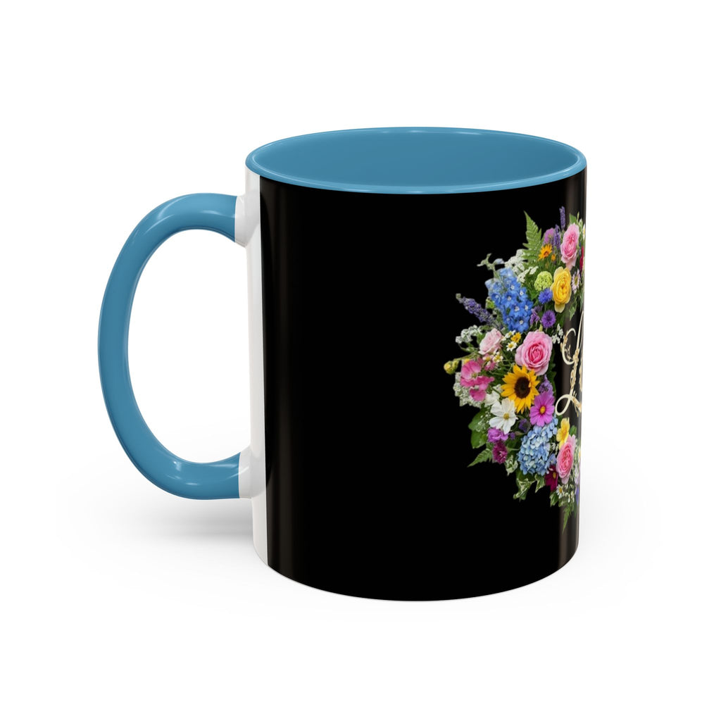 Floral Heart Love Accent Mug | Coffee Cup