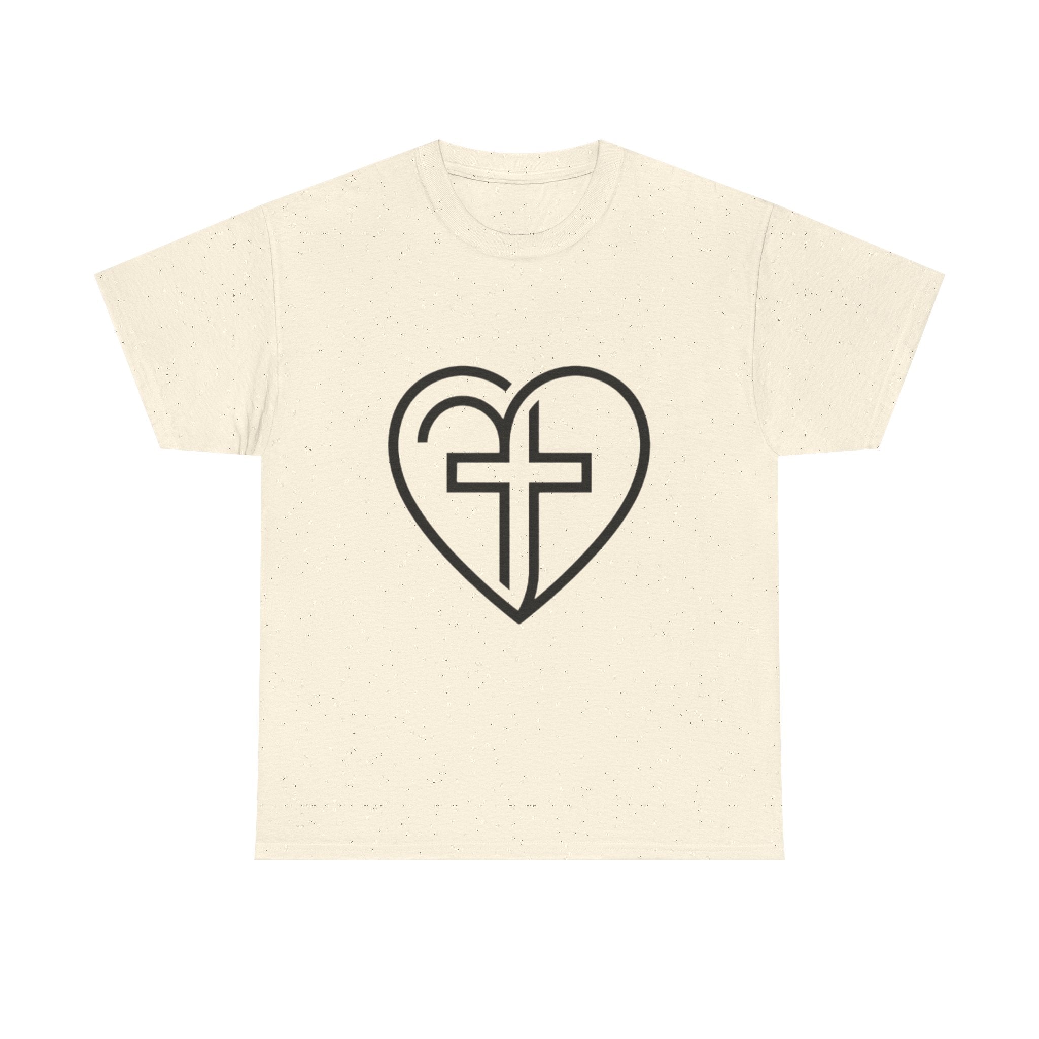 Christian Heart Tee — Cross Inside Heart Faith T‑Shirt