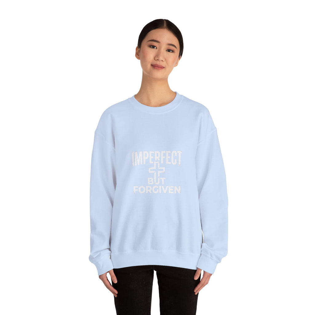 Imperfect But Forgiven sweatshirt | Christian faith cross crewneck