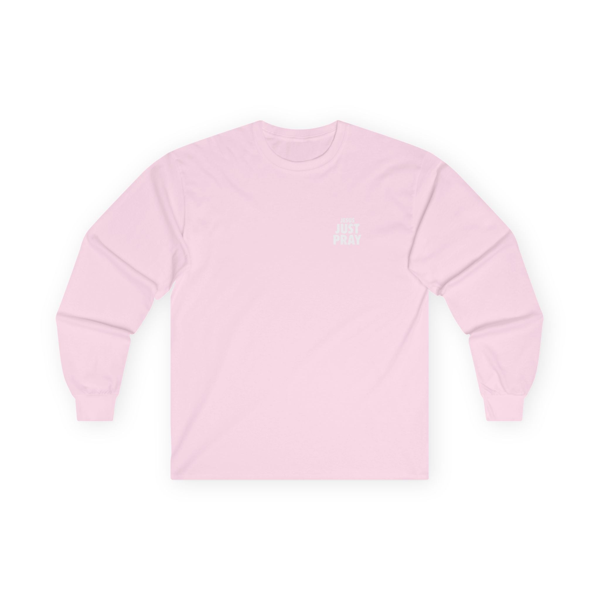Just Pray Long Sleeve Tee — Minimal Faith Graphic Shirt