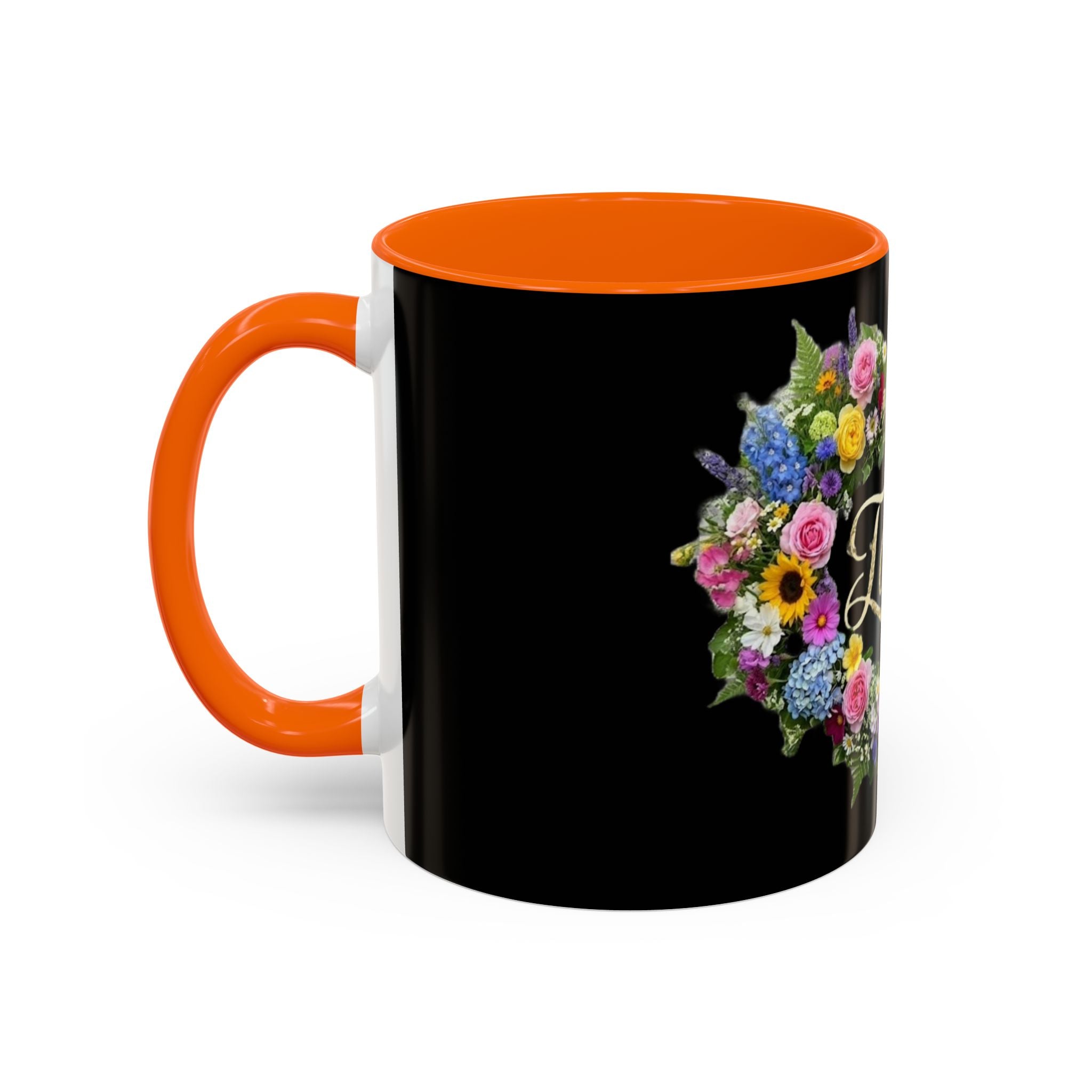 Floral Heart 'Faith' Mug | Accent Coffee Mug 11oz or 15oz