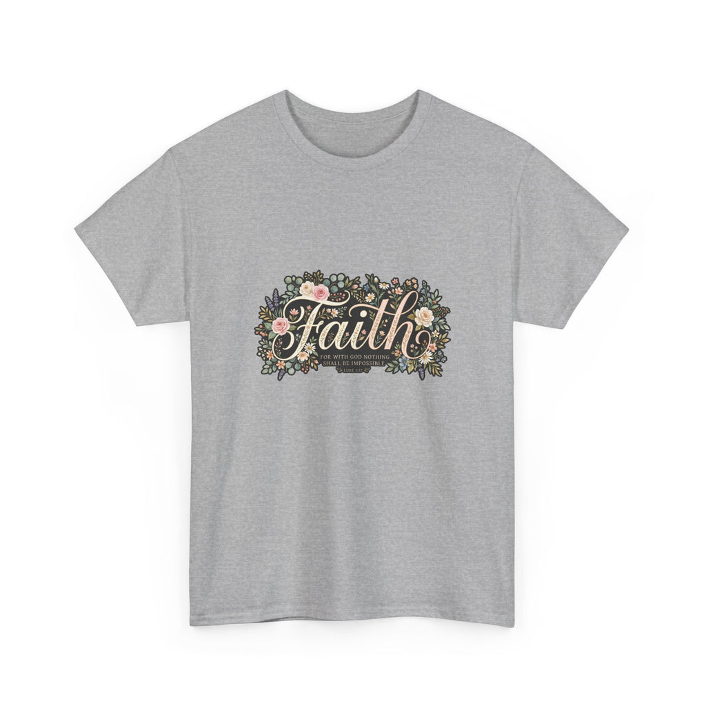 Faith Floral T-Shirt — Inspirational Christian Tee