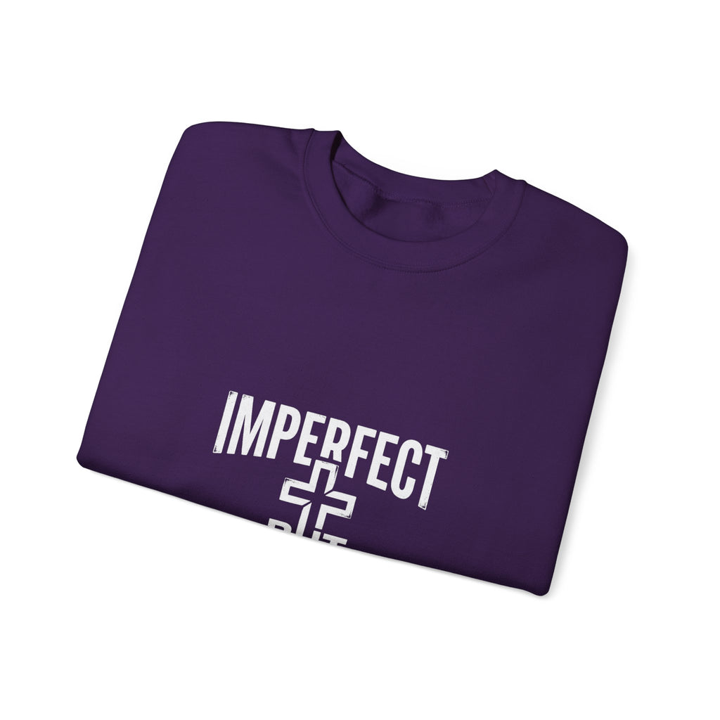 Imperfect But Forgiven sweatshirt | Christian faith cross crewneck