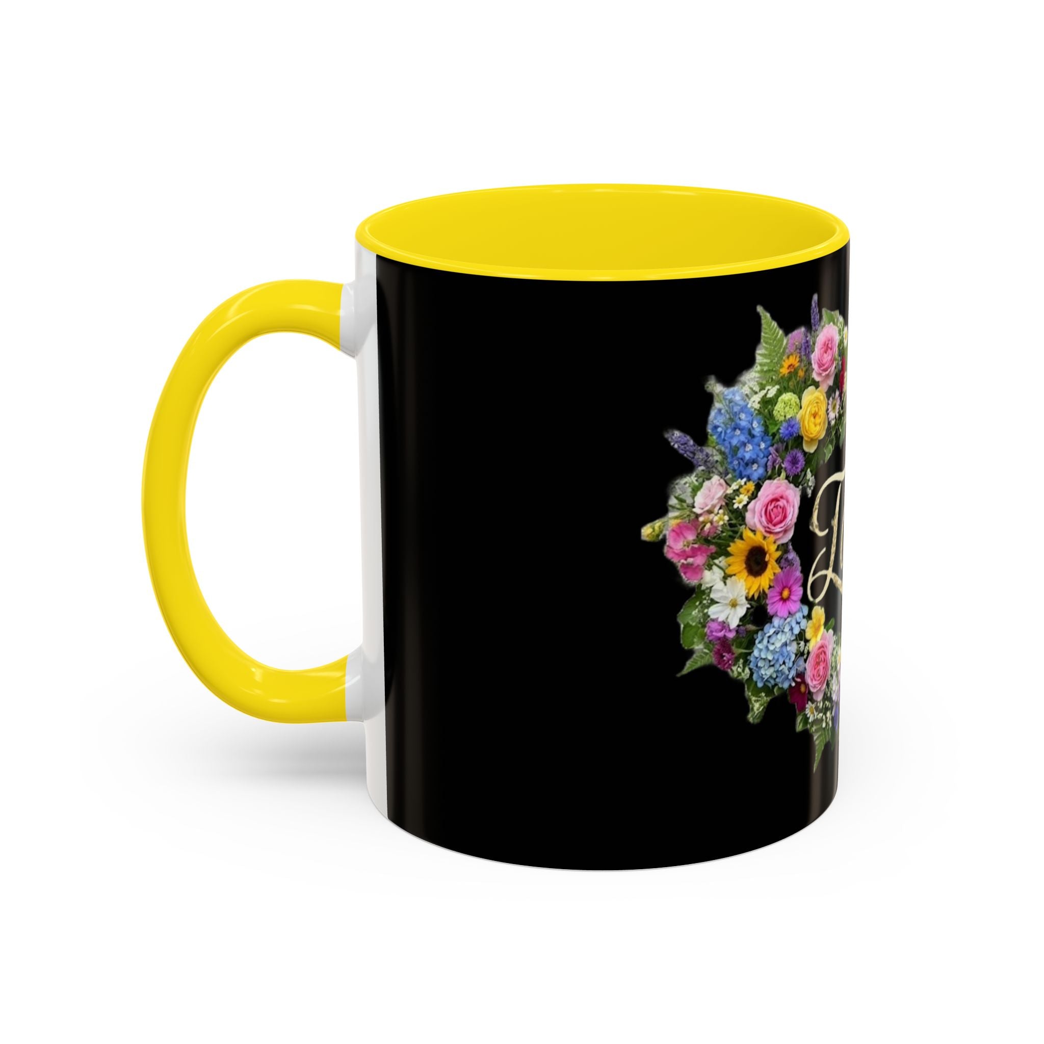 Floral Heart 'Faith' Mug | Accent Coffee Mug 11oz or 15oz