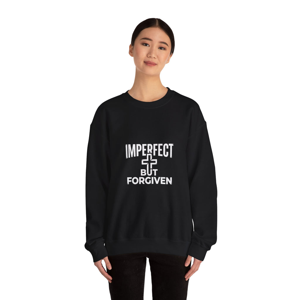 Imperfect But Forgiven sweatshirt | Christian faith cross crewneck