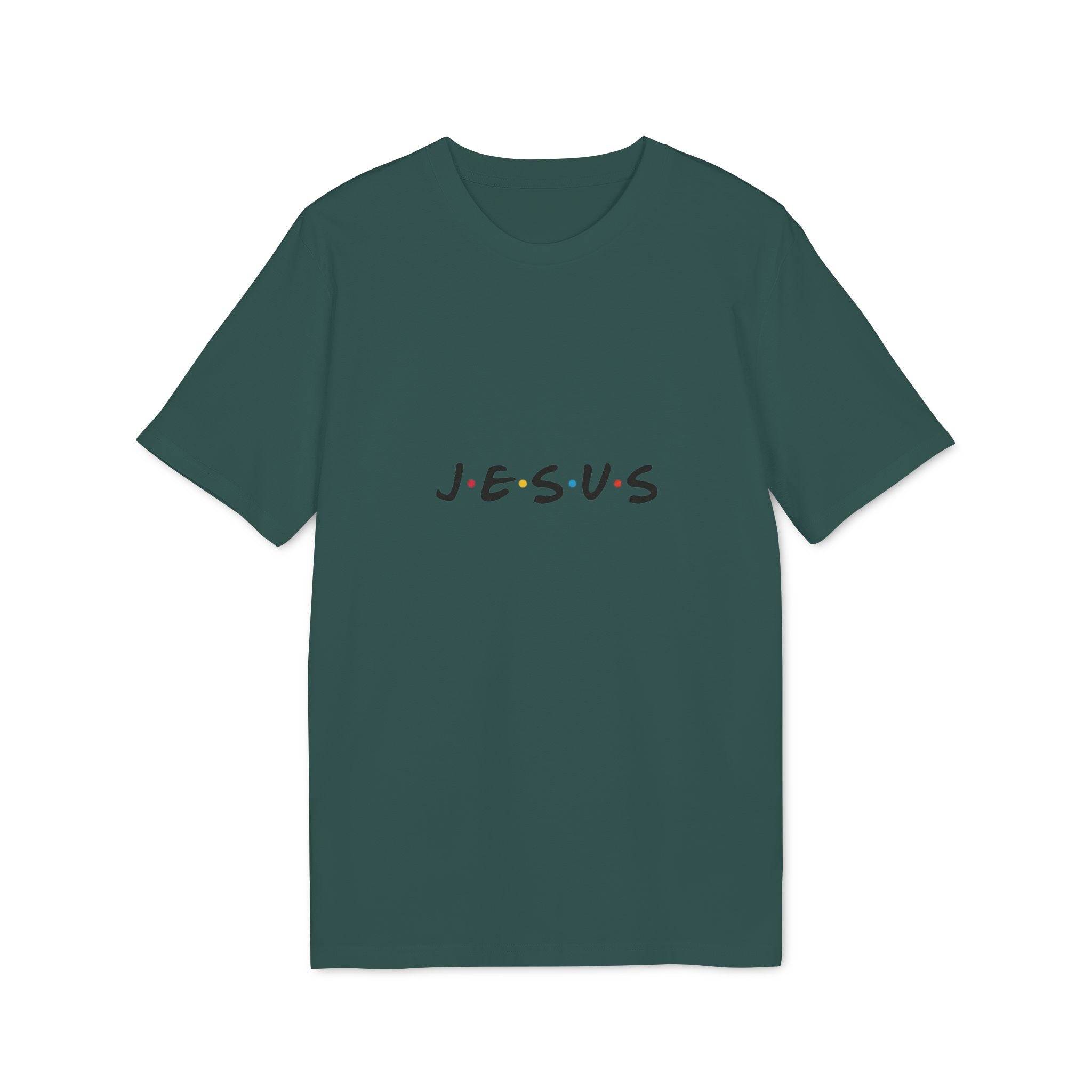 Jesus Graphic T-Shirt — Minimal Faith Tee with Colorful Dots