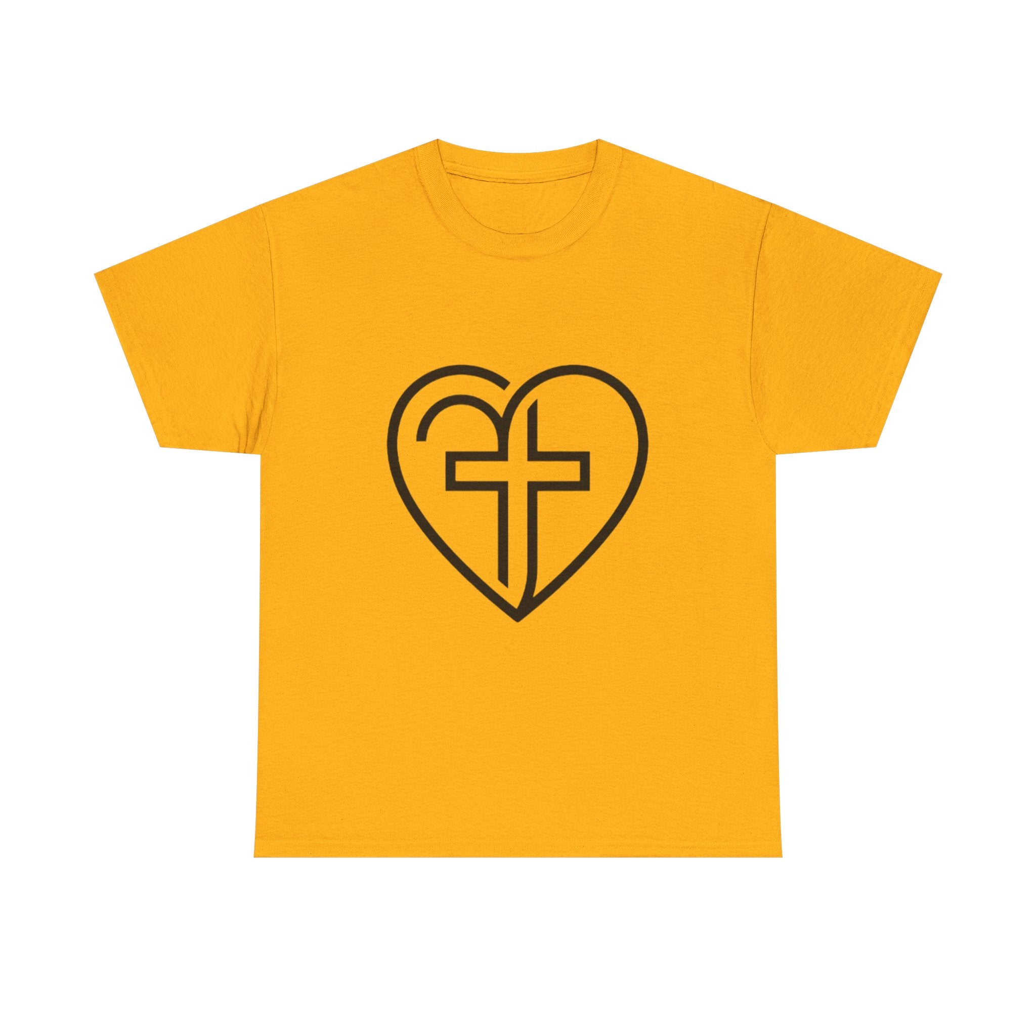 Christian Heart Tee — Cross Inside Heart Faith T‑Shirt