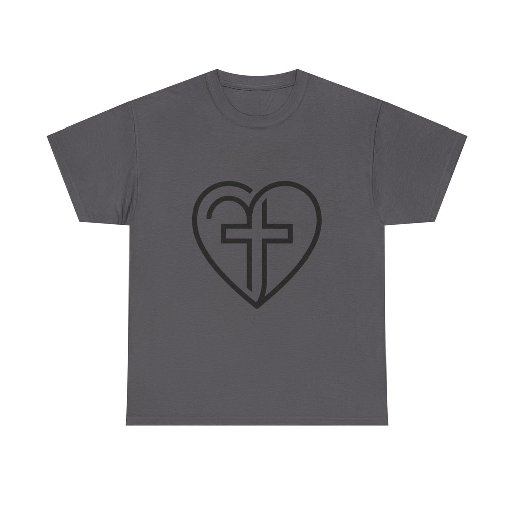 Christian Heart Tee — Cross Inside Heart Faith T‑Shirt