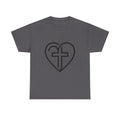 Christian Heart Tee — Cross Inside Heart Faith T‑Shirt