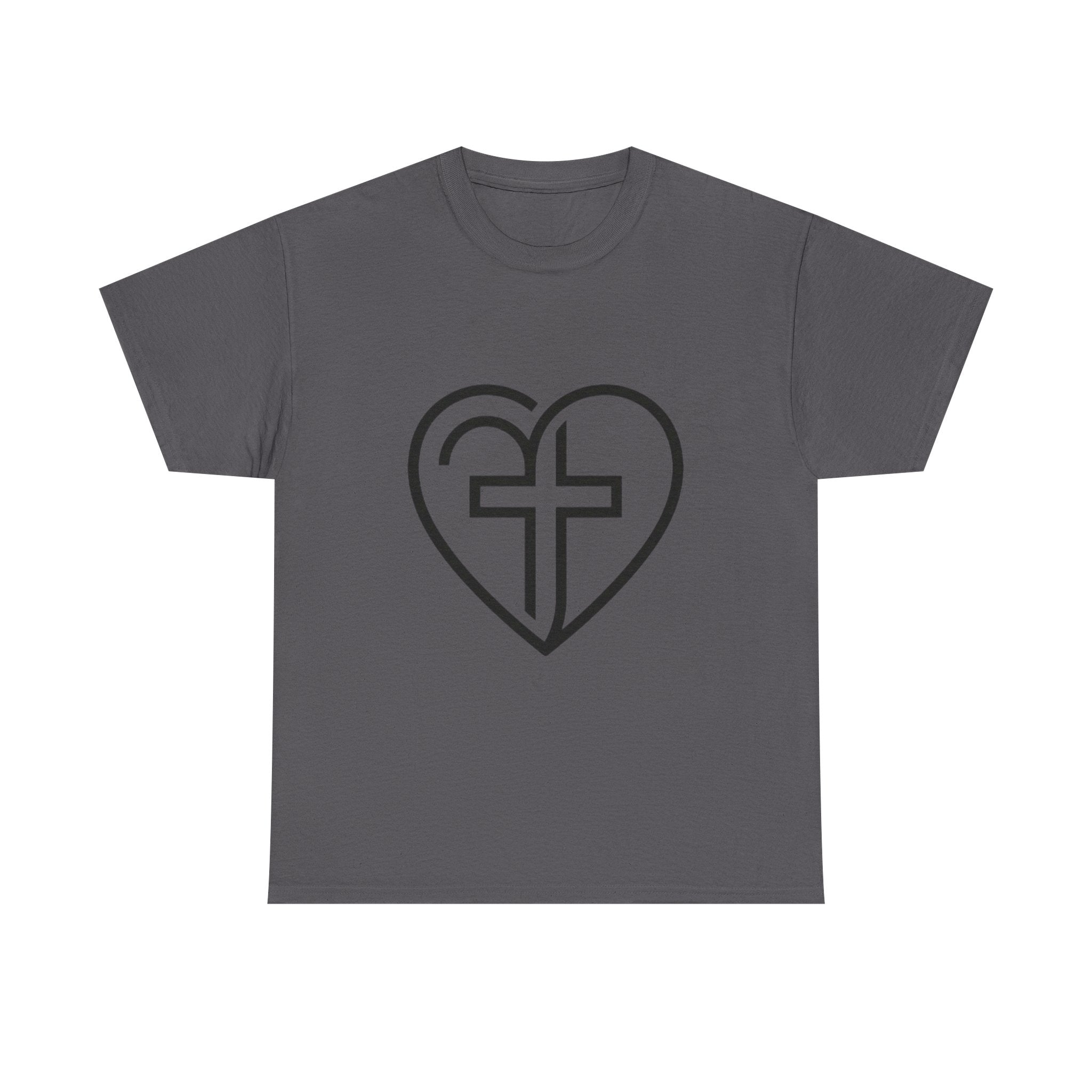 Christian Heart Tee — Cross Inside Heart Faith T‑Shirt