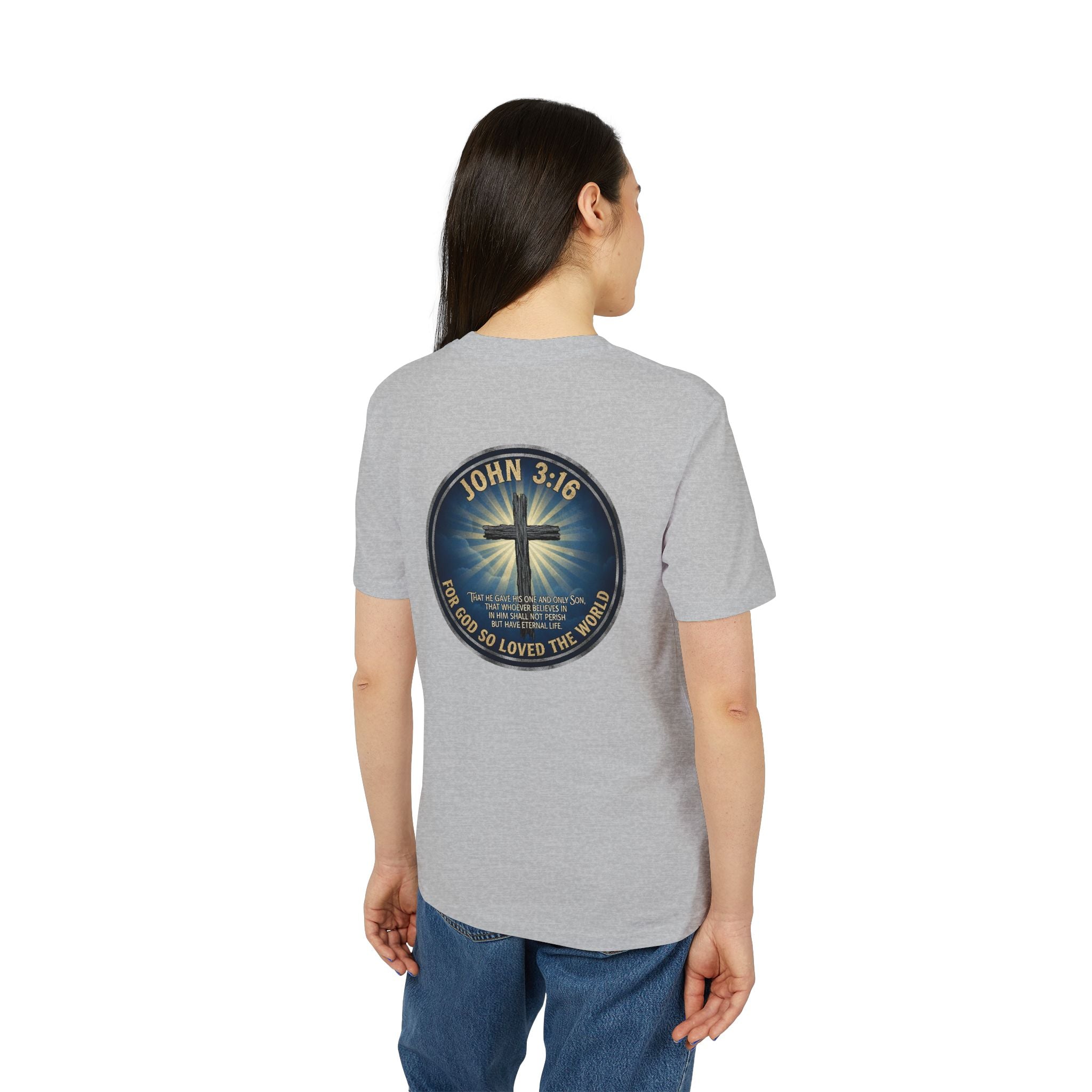 John 3:16 Cross T-shirt | Christian Faith Scripture Tee