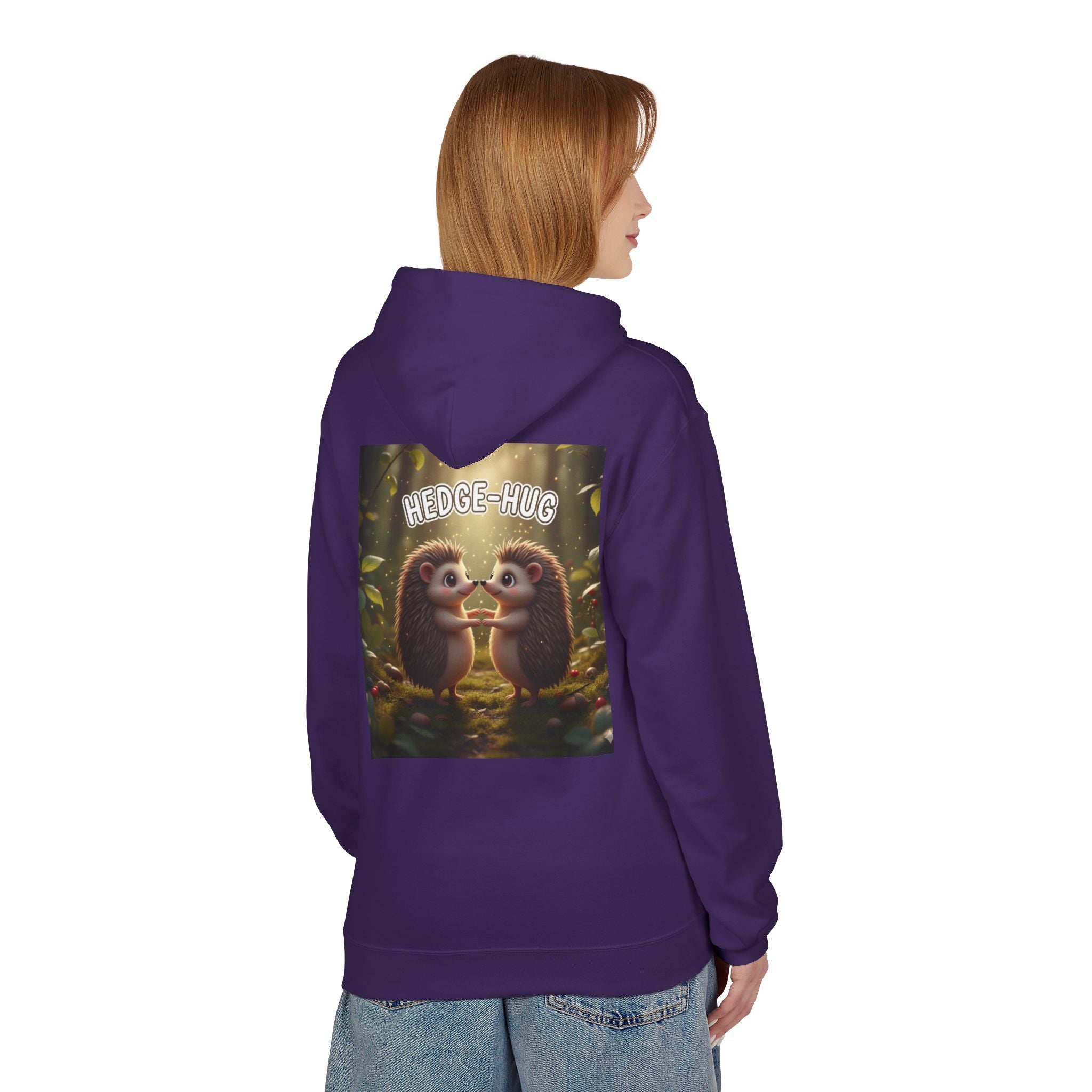 Hedge Hug Hedgehogs Hoodie | Cute Animal Woodland Illustration