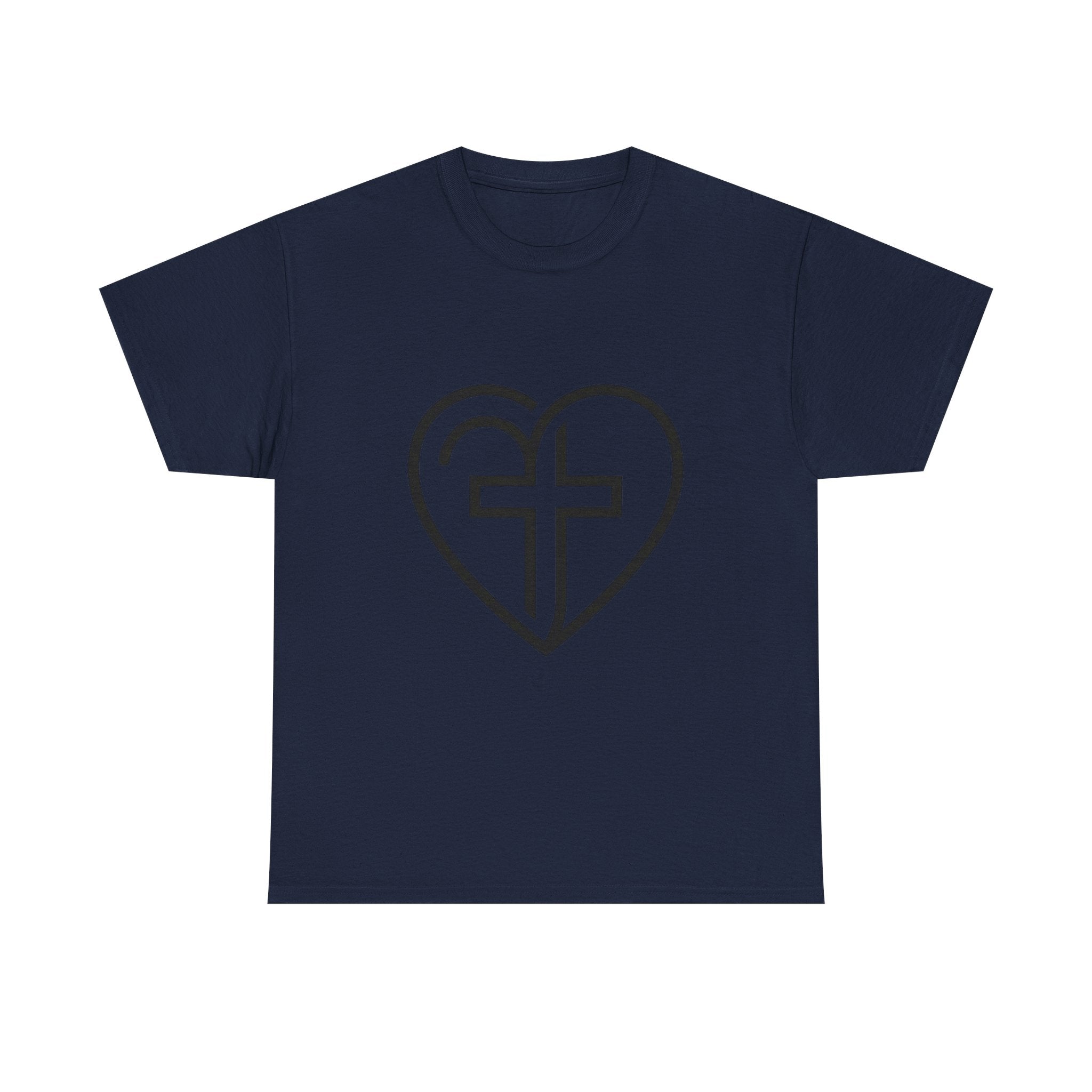Christian Heart Tee — Cross Inside Heart Faith T‑Shirt
