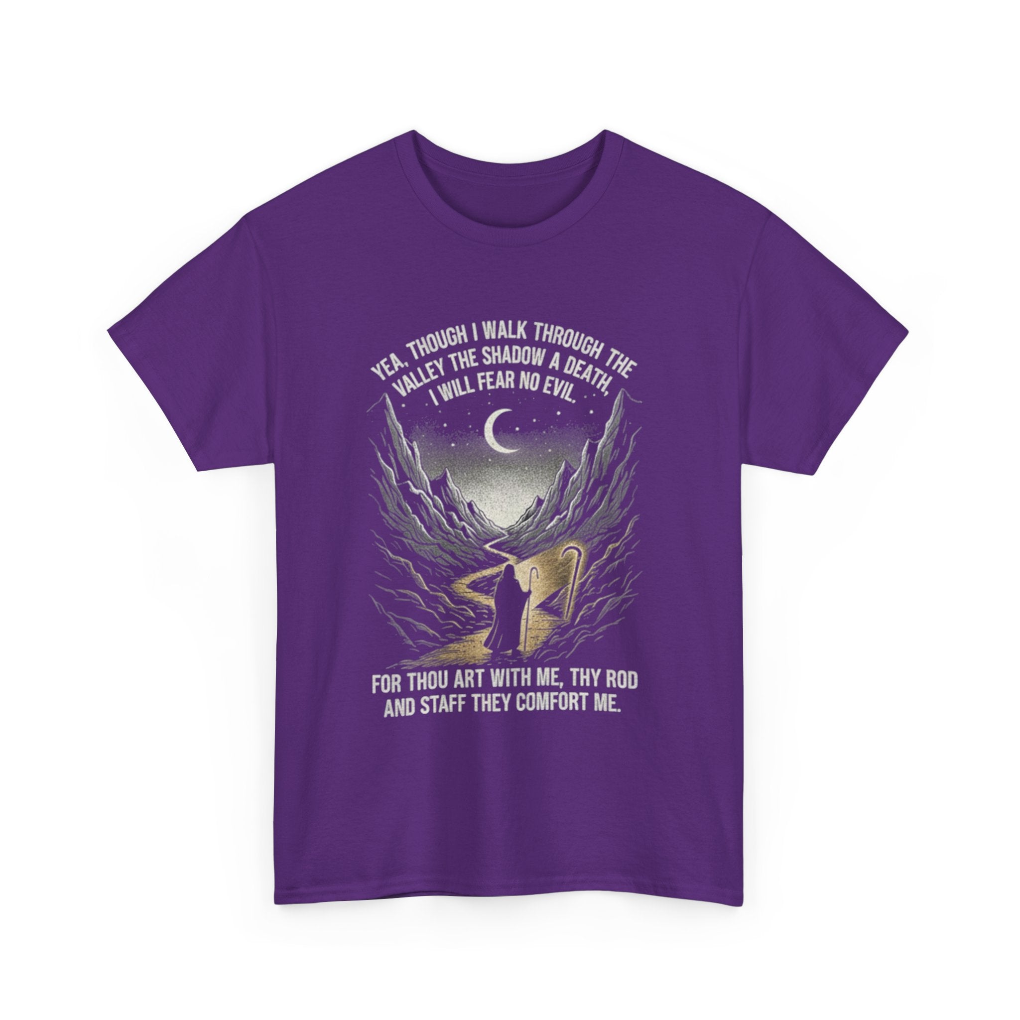 Christian Psalm 23 T-Shirt - 'Yea Though I Walk' Tee
