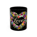 Floral Heart Love Accent Mug | Coffee Cup