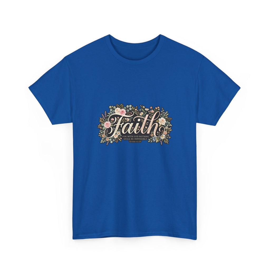 Faith Floral T-Shirt — Inspirational Christian Tee