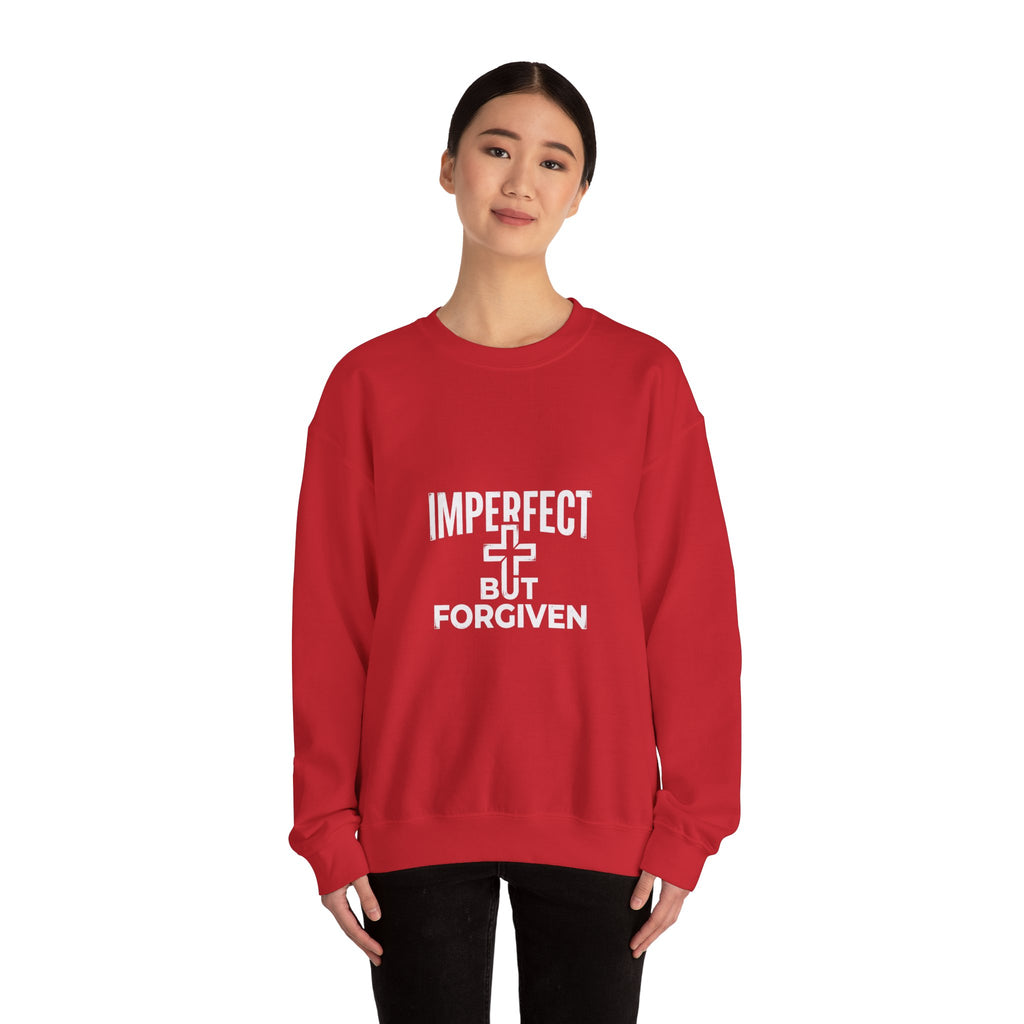 Imperfect But Forgiven sweatshirt | Christian faith cross crewneck