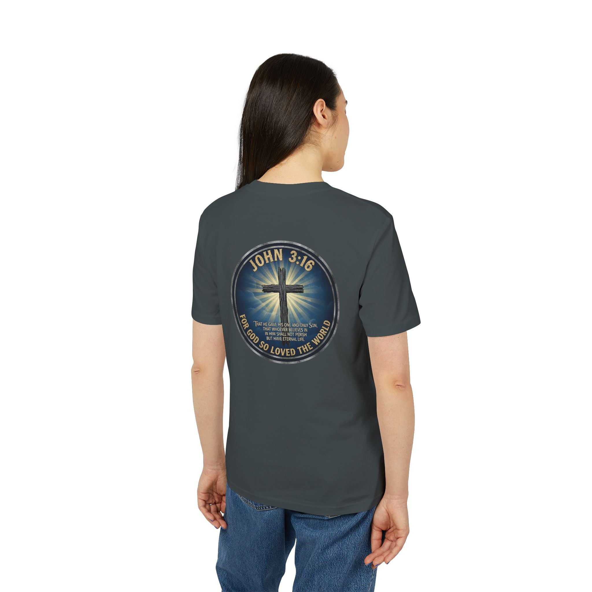 John 3:16 Cross T-shirt | Christian Faith Scripture Tee