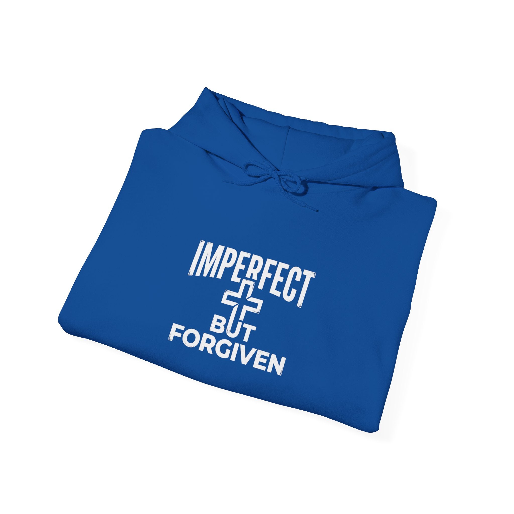 Imperfect But Forgiven Hoodie — Christian Faith Cross Pullover USA
